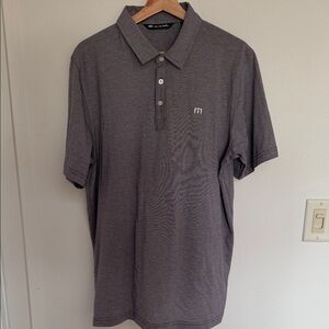 Travis Mathew Polo Shirt in purple stripe